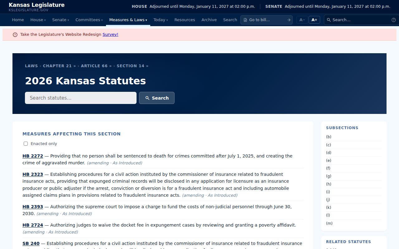 Ellsworth County criminal docket Kansas expungement statute
